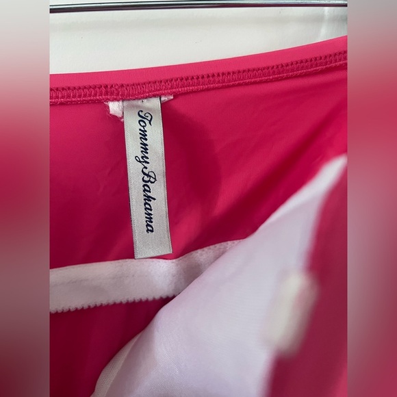Tommy Bahama Coral Pink Ruched Tummy Control V-Wire One-Piece Swimsuit |Size 4| - Picture 3 of 3